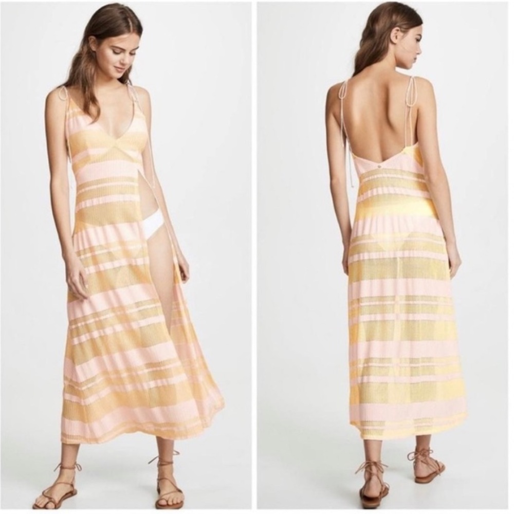 NWT For Love and lemons Steph maxi swim cover up dress, size S